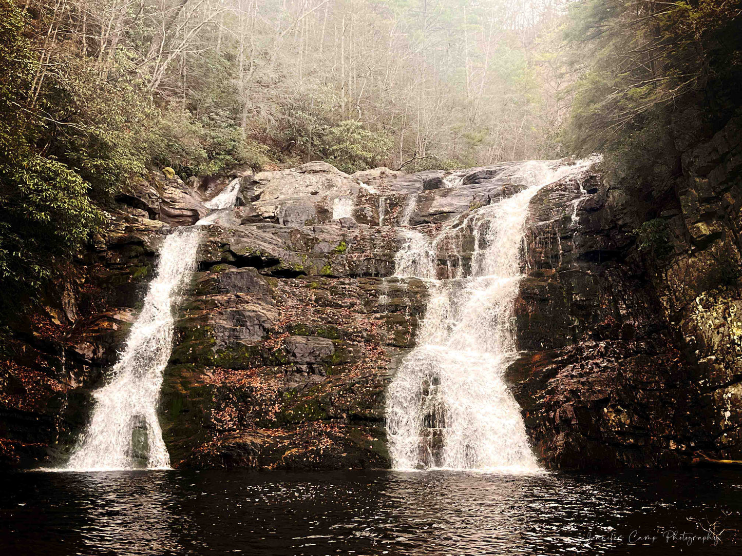 Waterfall Autumn Forest