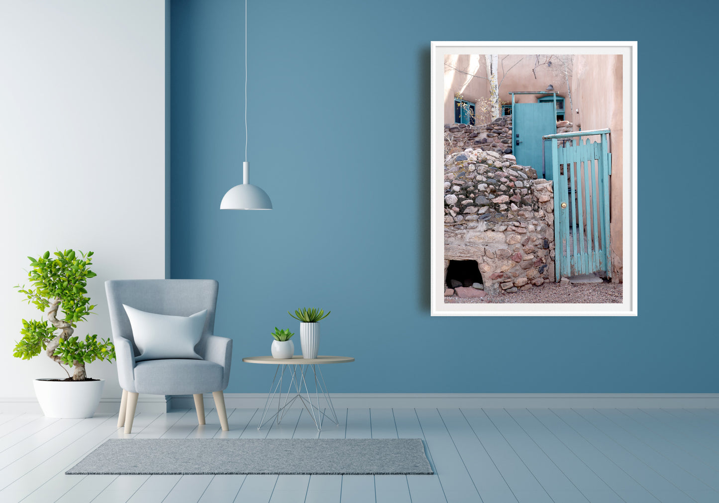 Santa Fe Adobe Blue Door