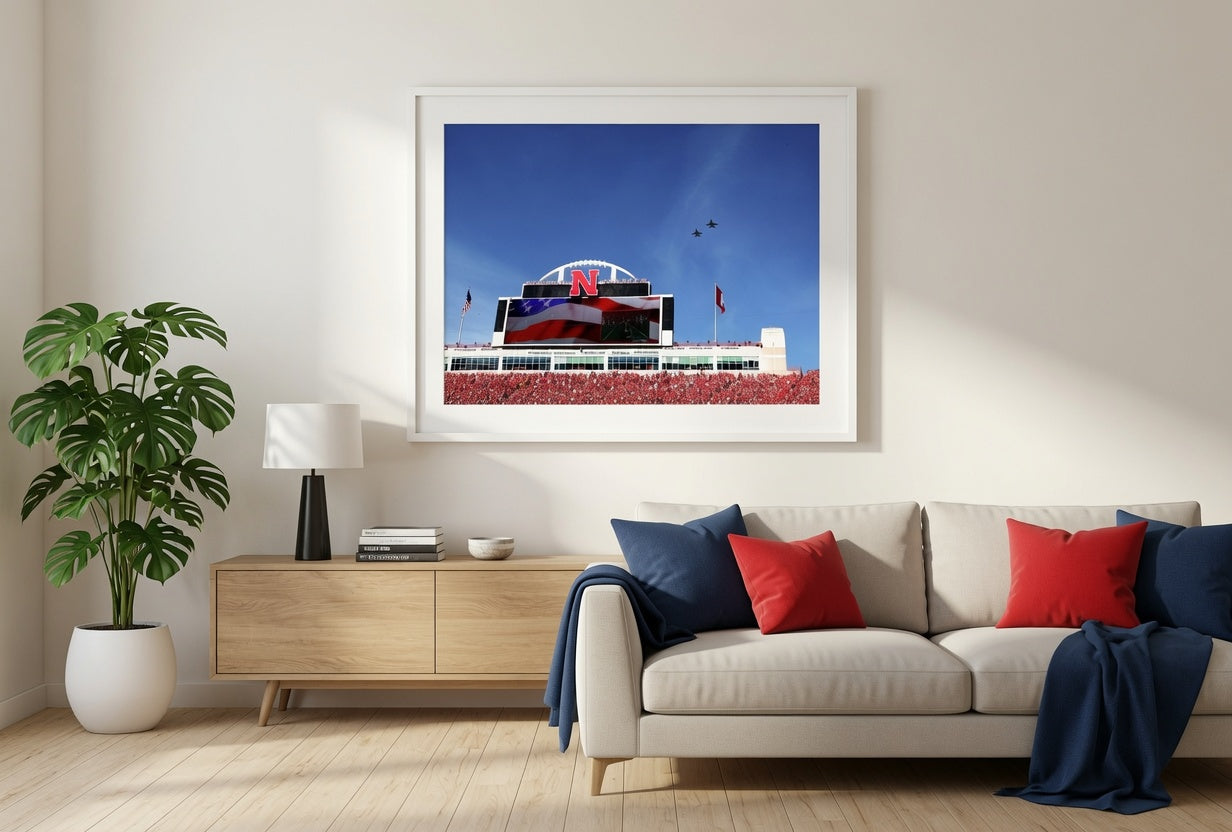 Nebraska Husker Football Stadium Print (Copy)