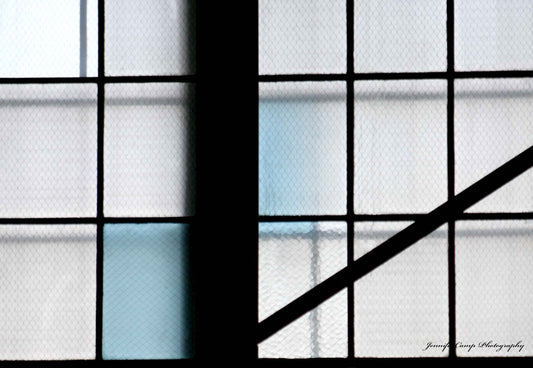 Black & Blue Abstract Grid