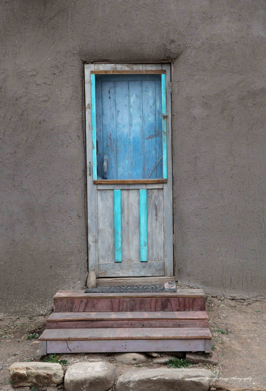 Santa Fe Adobe Blue Door