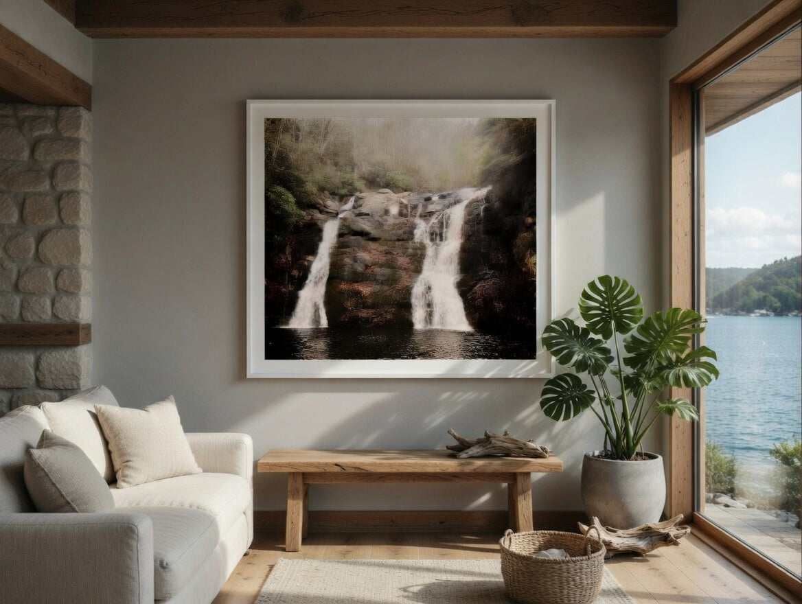 Waterfall Autumn Forest
