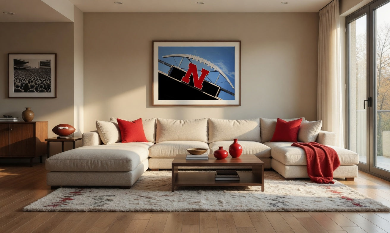 Nebraska Husker Football Stadium Print